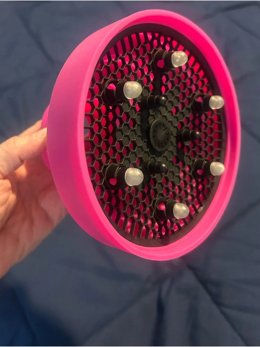 Pink Silicone Collapsible Hair diffuser